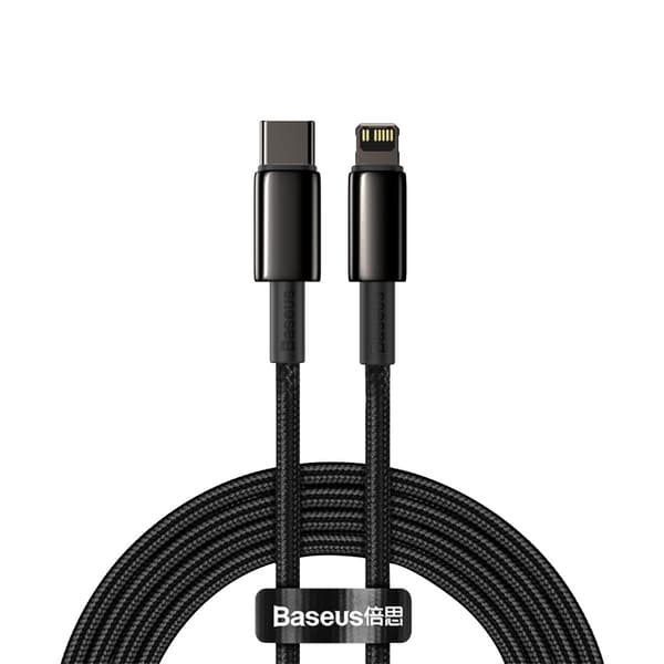 Baseus-kabel Tungsten PD USB-C - Lightning 2,0 m svart 20W