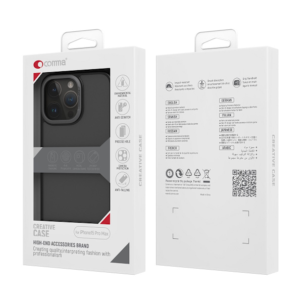 Comma case Joy Elegant för iPhone 15 Plus grå