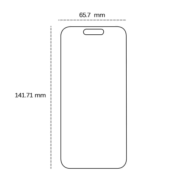 Härdat glas 2,5D för iPhone 15 Pro 6,1\"