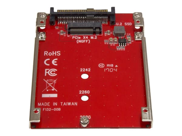 StarTech.com M.2 to U.2 Adapter - för M.2 PCIe NVMe SSDs - PCIe M.2 Drive to U.2 (SFF-8639) Host Adapter - M2 SSD Converter (U2M2E125) Interfaceadapte