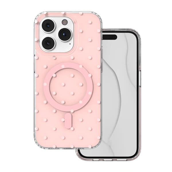 Bubble Dots Mag-fodral för iPhone 14 Pro 6,1\" rosa