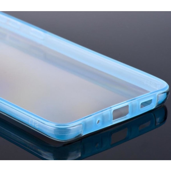 front och back silikon fodral för Samsung S20 blå Blue