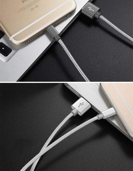 2 st super kvalitet 3 m iphone svart