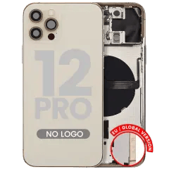 Baksida med smådelar för iPhone 12 Pro (EU / Global version) (Eftermarknad Plus) (Guld) guld