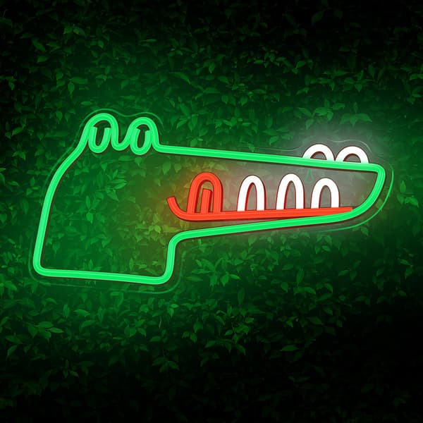 Neon PLEXI LED JURASSIC CROC grön FLNJ03 Forever Light