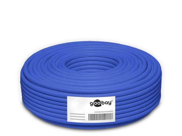 Goobay CAT 7A Duplex S/FTP LSZH 50m Blå Solid blå