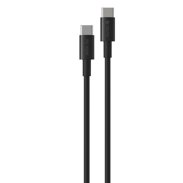 Devia väggladdare Rocket PD 45W 1x USB-C svart + kabel USB-C - USB-C