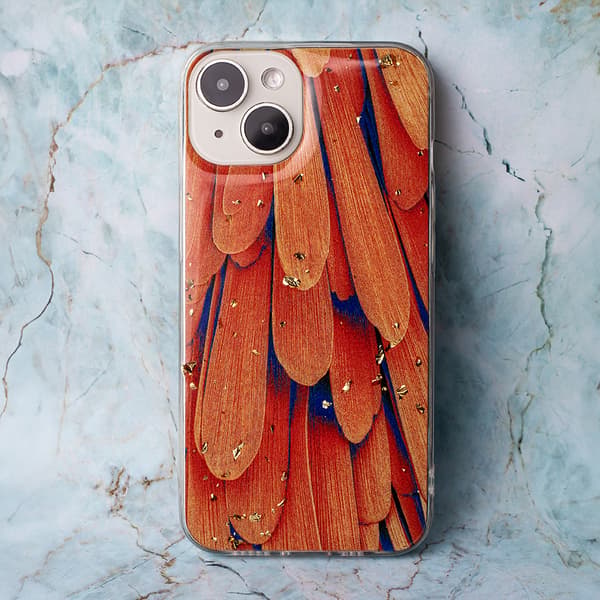 Guld Glam skal för iPhone 11 orange orange