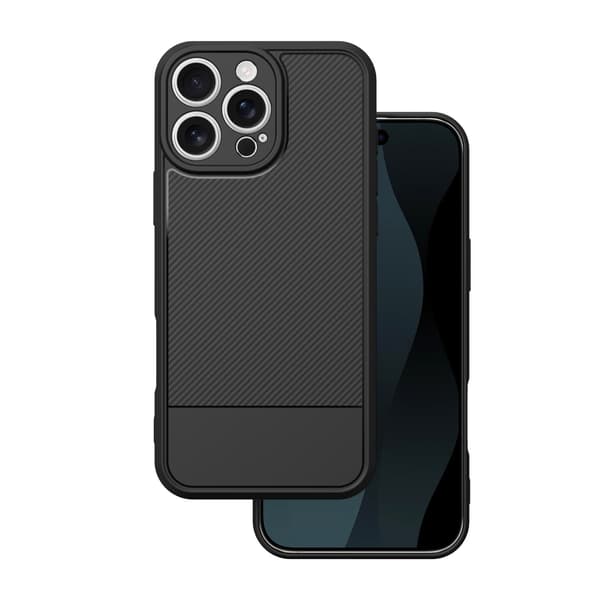 Simple Carbon skal för iPhone 16 Pro Max svart