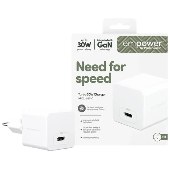 empower by PanzerGlass Turbo 30W GaN Adapter USB-C