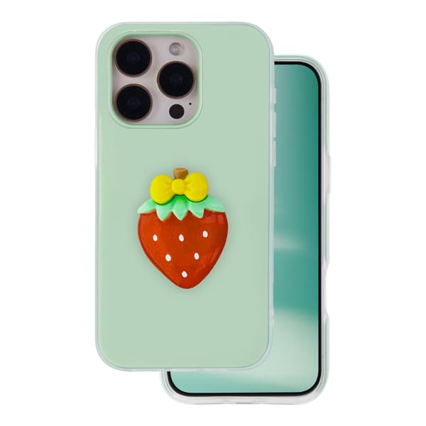 Fruit 2in1-fodral för iPhone 15 Pro grön grön