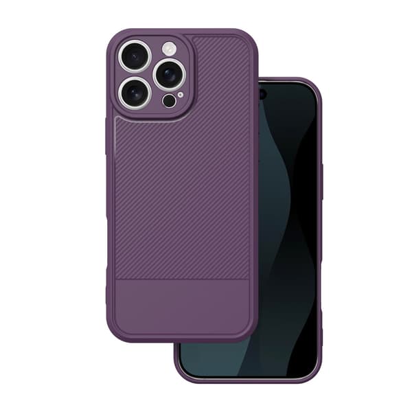 Enkelt kolfodral för iPhone 16 Pro Max 6,9\" lila