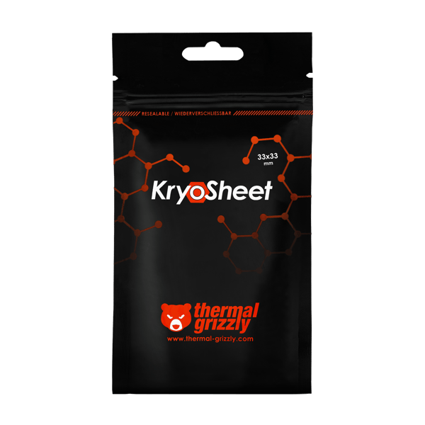 Thermal Grizzly KryoSheet thermal pad - 33 x 33 mm - Termisk Plade