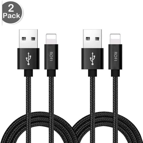 2 st 1 m färgade  iphone kabel röd