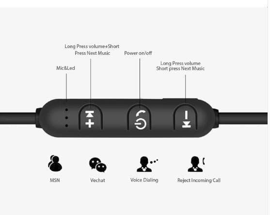 Magnetisk bluetooth hörlurar|silver