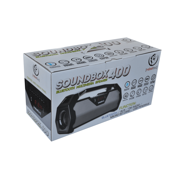 Rebeltec Bluetooth-högtalare SoundBox 400 BT / FM / USB grå