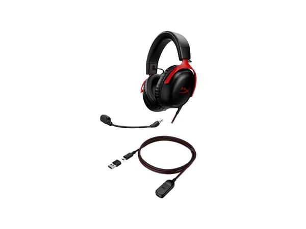 HyperX Cloud 3 Kablet hörlurar svart röd svart