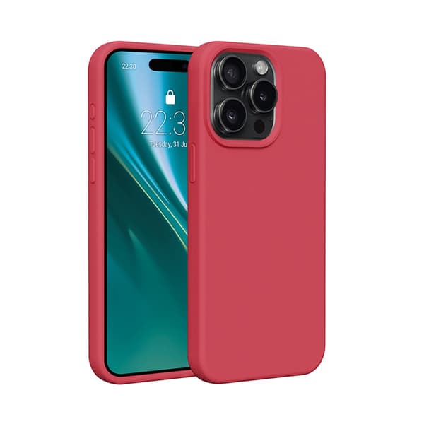 Etteri Silikonskal för iPhone 15 Pro Max hallon