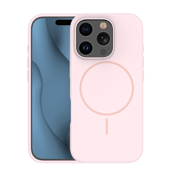 Silicone Case Thin Mag for iPhone 15 6.1\" Light Pink
