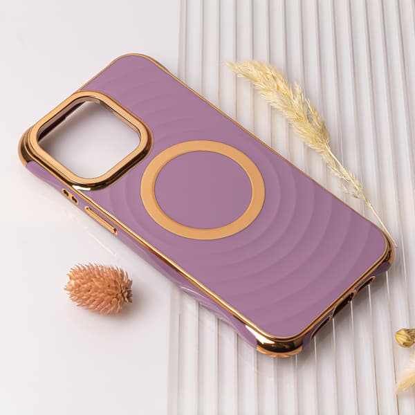 Circle Glam Mag skal för iPhone 14 Pro lila