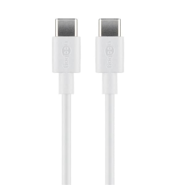 Goobay USB-C till USB-C kabel 2m vit vit