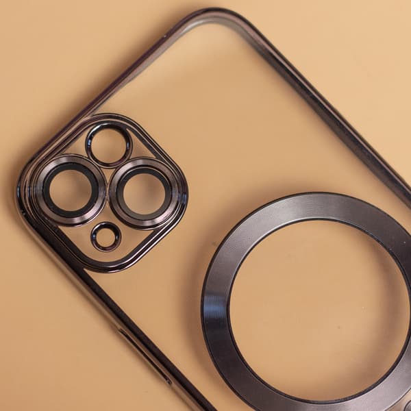 Färg Krom Mag skal för iPhone 16 Pro Max svart