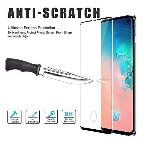 4 st hög kvalitet heltäckande härdat glas för Samsung s10 plus