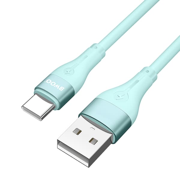BWOO kabel USB - USB-C 1m 3A Minimalist Silikon grön X280C