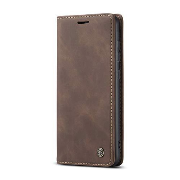 Hög kvalitet plånbok Läderfodral  för iphone 12 pro|brun