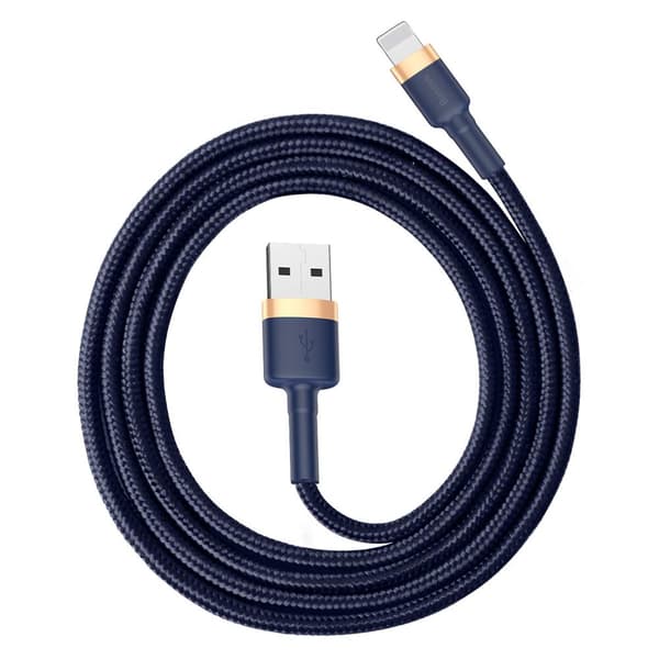 Baseus kabel Cafule USB - Lightning 1,0 m 2,4A guld-blå