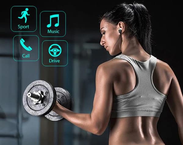 Magnetisk bluetooth hörlurar|silver