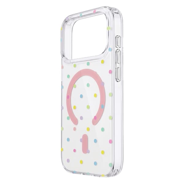 Bubble Dots Mag skal för iPhone 15 Pro vit