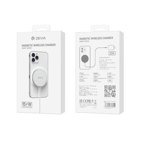 Devia trådlös laddare Smart magnetisk 15W vit