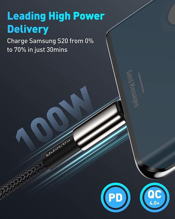 Baseus USB C -kabel, 100W PD 5A