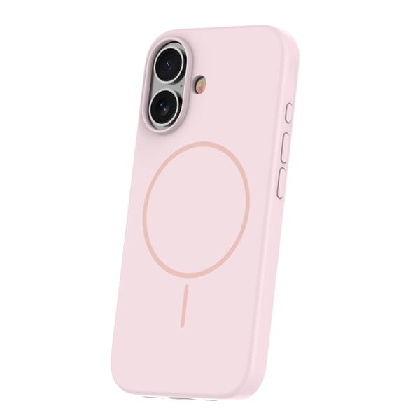 Silikon tunt Mag-skal för iPhone 16 Pro Max ljusrosa