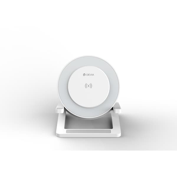 Devia Bluetooth-högtalare IM-3 med trådlös laddare 15W och ljus vit