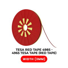 Dubbelsidig polyester röd tejp (3MM X 25M) (Tesa Modell # 4965)