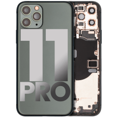 Baksida med små förinstallerade komponenter för iPhone 11 Pro (Använd OEM-drag: Klass B) (Midnattsgrön) svart