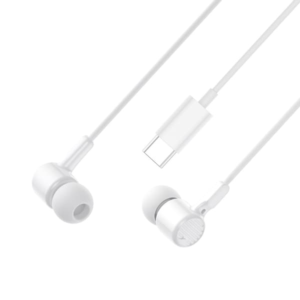 XO trådbundna hörlurar EP81 USB-C vit röd