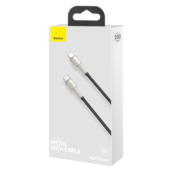 Baseus kabel Cafule Metal PD USB-C - USB-C 1,0 m svart 100W