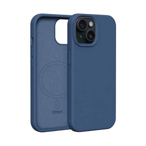 Etteri Silicone Mag skal för iPhone 15 mörkblå blå