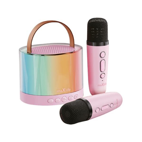 Maxlife Bluetooth karaoke högtalare MXKS-200 rosa blå