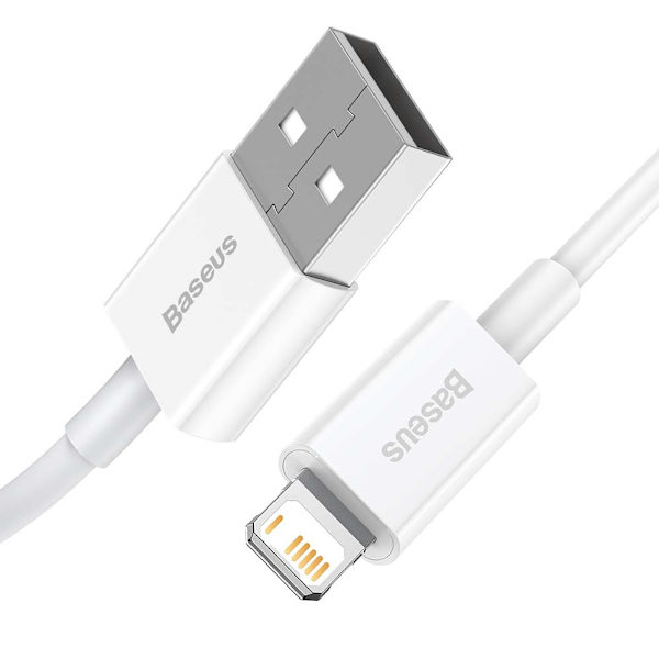 Baseus kabel Superior USB - Lightning 2,0 m 2,4A vit