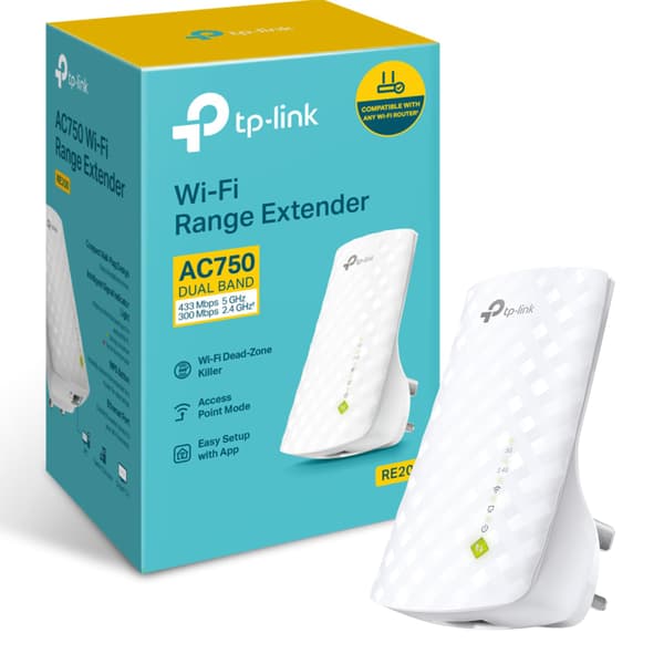 TP-Link RE200 WiFi-räkkeviddeforlänger Ekstern