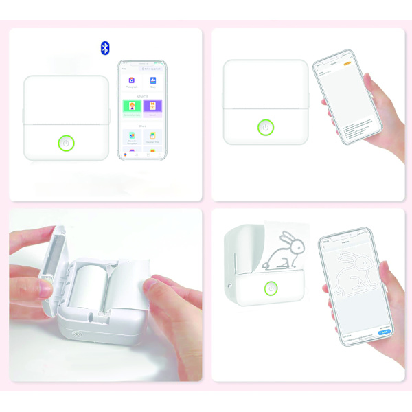 Setty Mini termoskrivare bluetooth DT1-0 vit