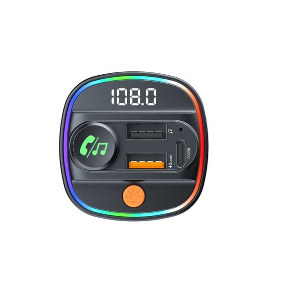 Devia sändare FM Smart Bluetooth MP3 billaddare PD 30W 1x USB-C 2x USB 3A svart svart