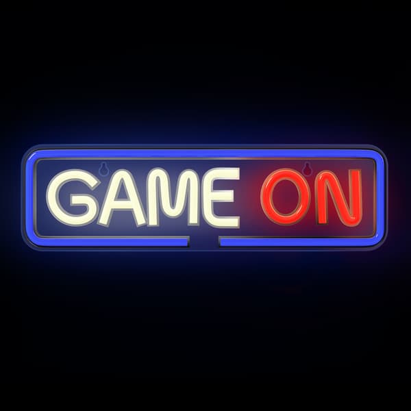 Neon PLEXI LED GAME ON flerfärgad FPNE23 Forever Light