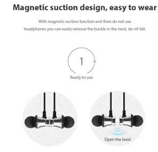 Sporthörlurar Magnetiska Bluetooth blå blå blå