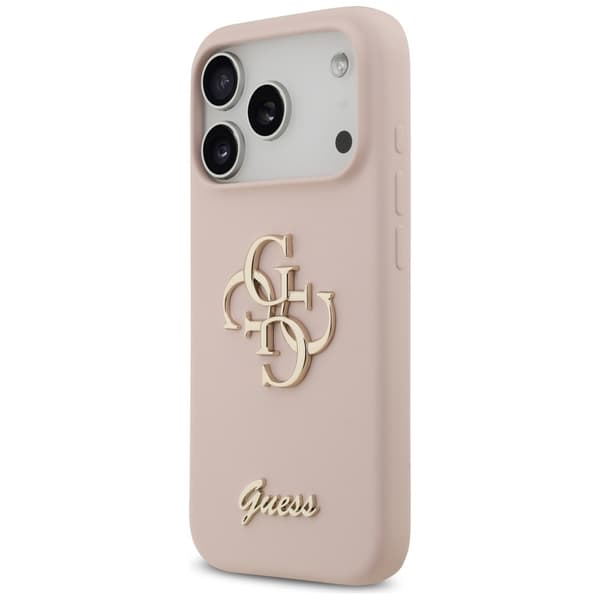 Guess Silicone Big 4G Script skal för iPhone 17 Pro Rosa