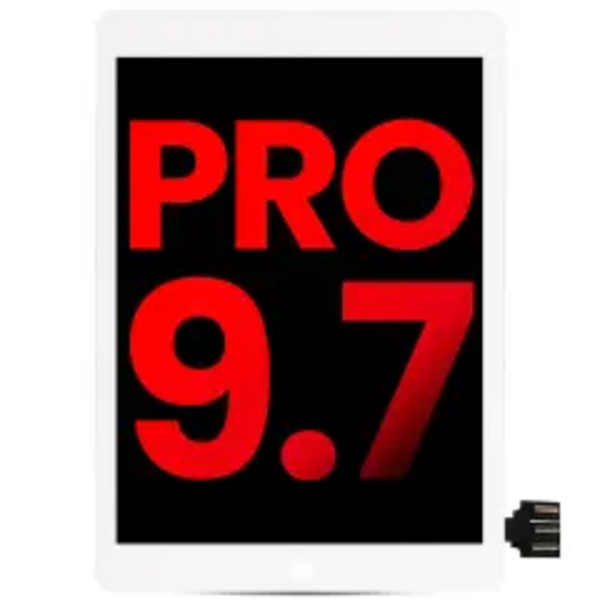 LCD-enhet med digitizer för iPad Pro 9.7\" (Eftermarknad Plus) (Vit)